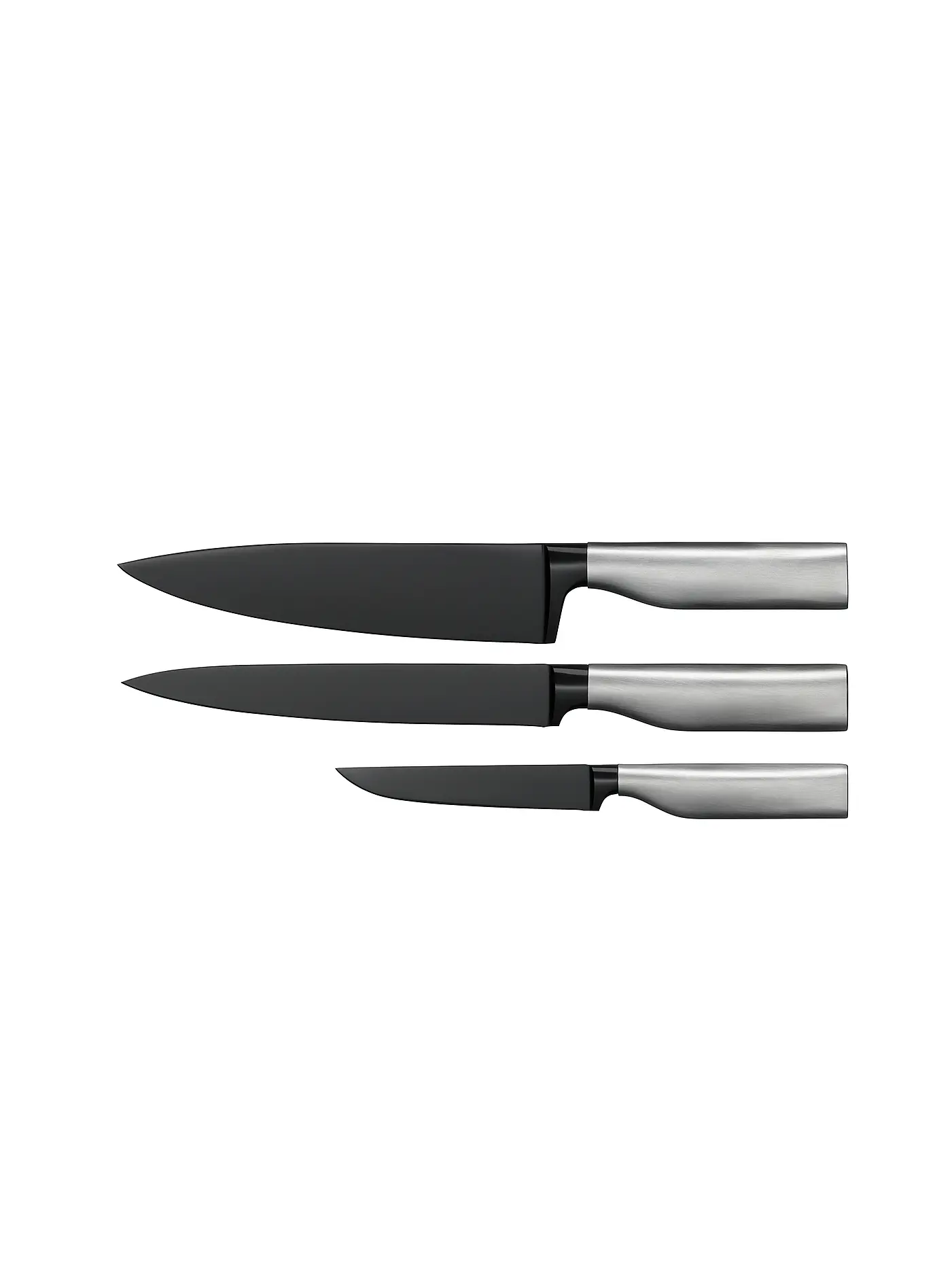 WMF | Messerset 3-tlg. ULTIMATE BLACK Cromargan Schwarz | 